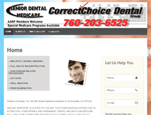 Tablet Screenshot of correctchoicedental.com